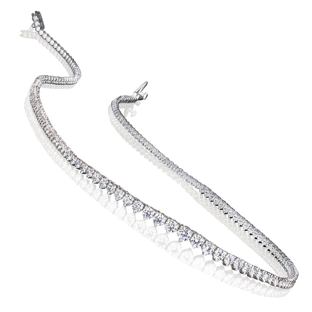 18k White Gold Diamond Tennis Necklace