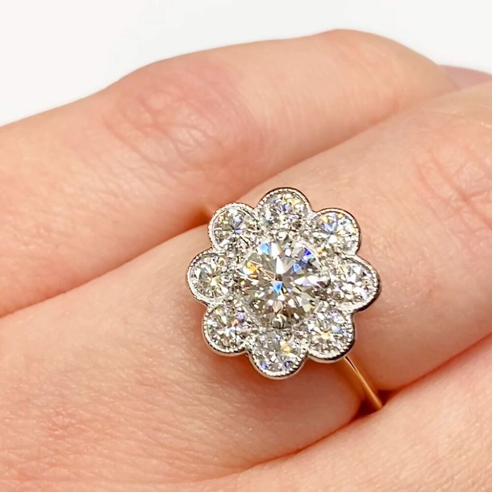 Flower cluster ring