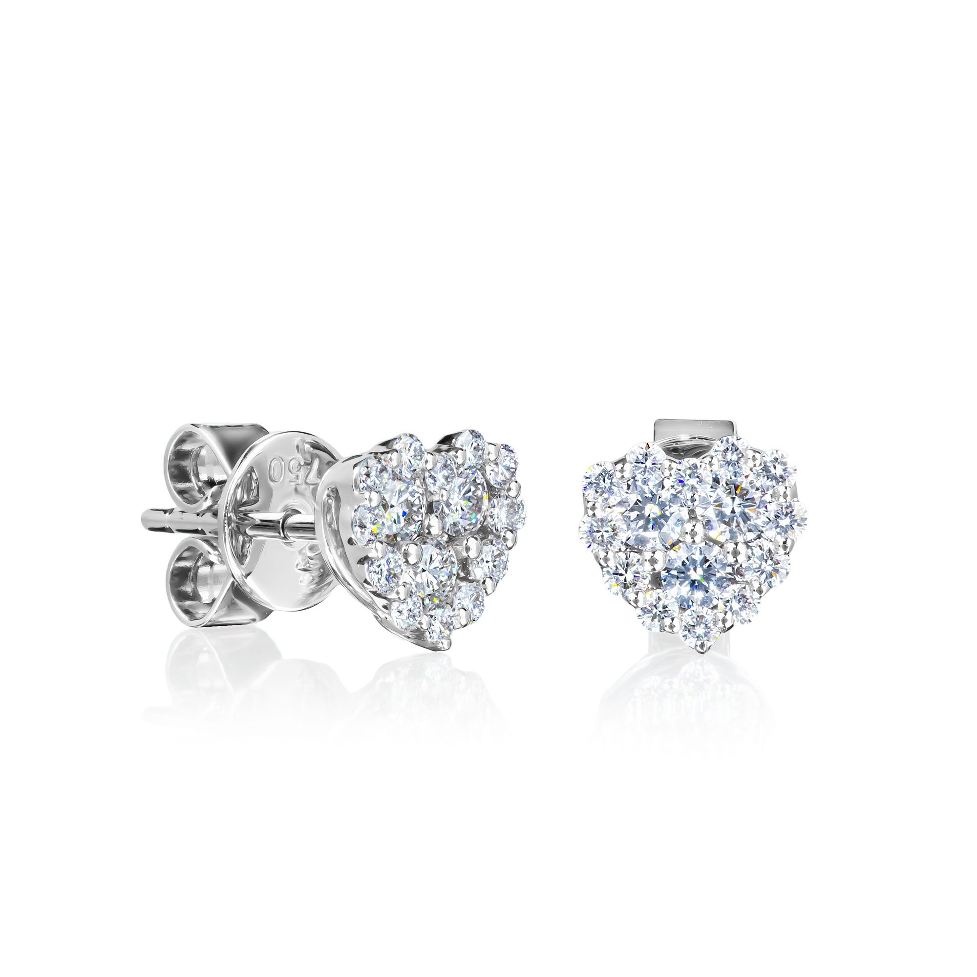 Diamond Heart Earrings