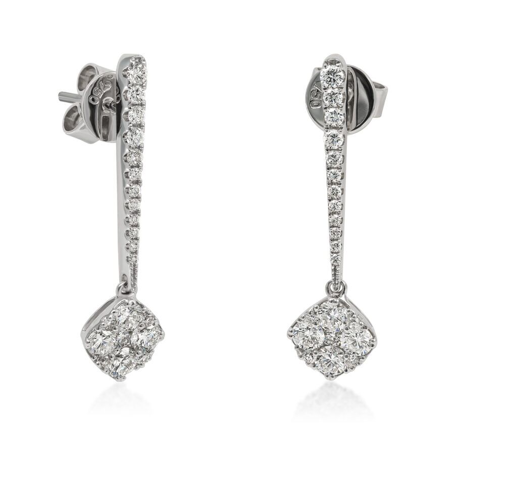 Diamond drop style earrings